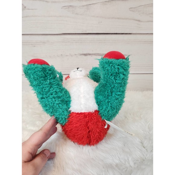 Build A Bear Workshop Green White Plush Solid Holiday Panda 11" Stuffed Animals - Picture 5 of 7